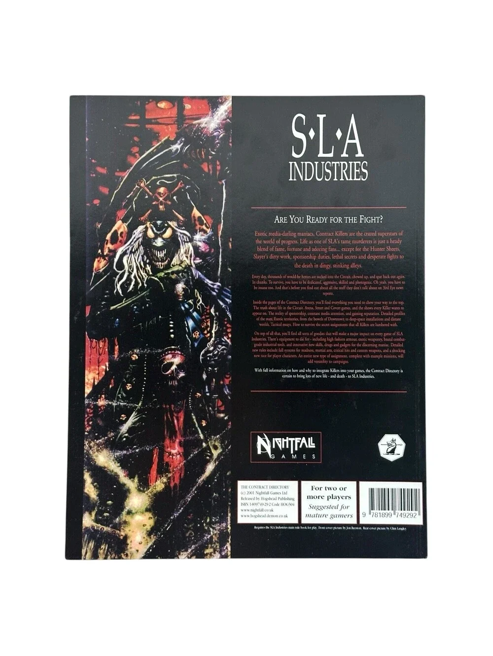 SLA Industries: The Contract Directory by Nightfall Games RPG Book